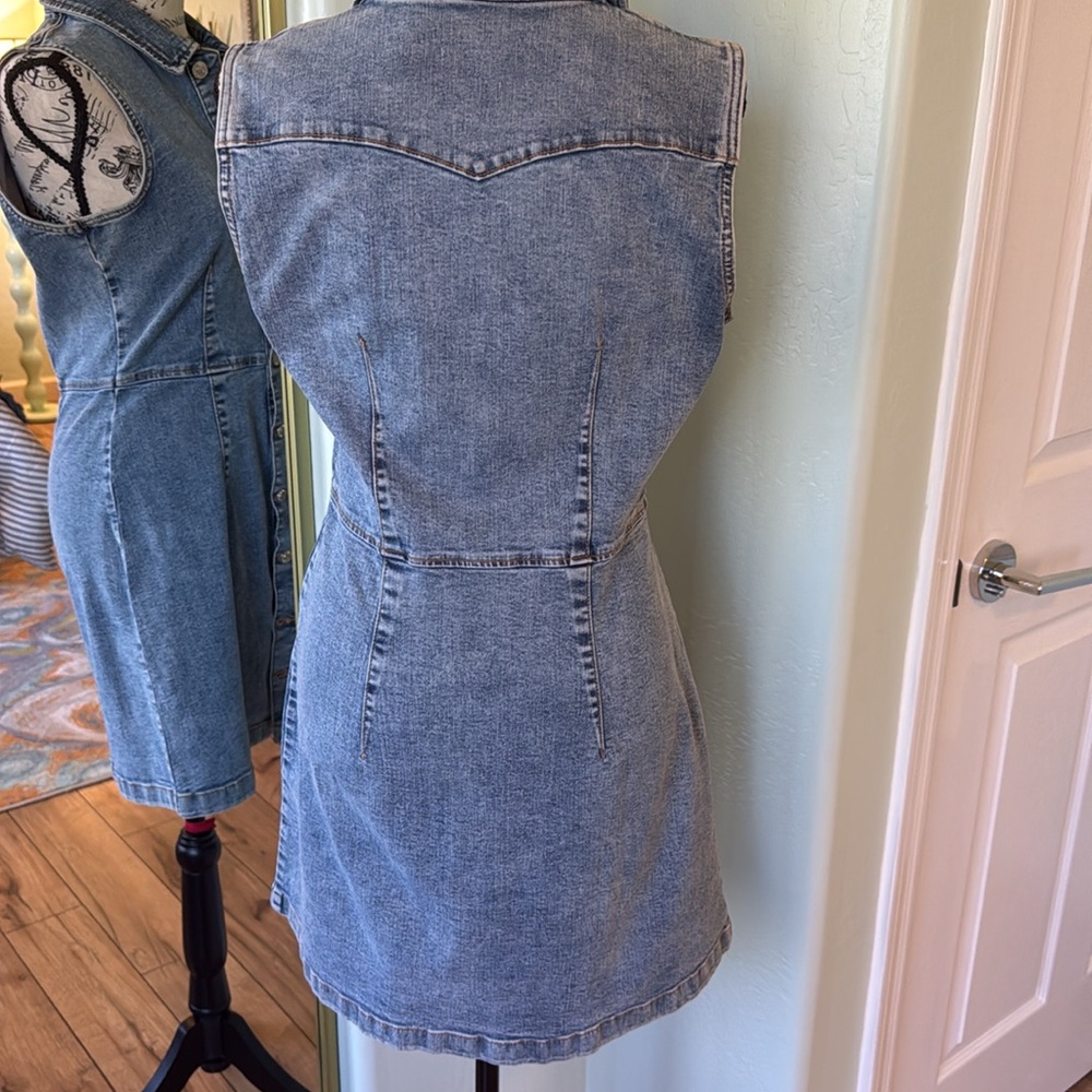 Mango Collared Denim Shirt Dress! - Picture 2 of 9